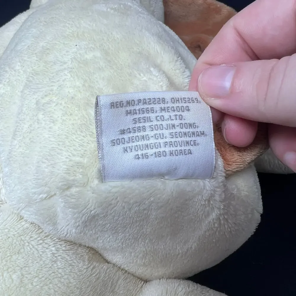 First Impressions Puppy Dog‎ Plush Floppy Bow Cream Yellow Tan 15